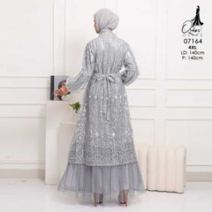 GAMIS OZIAS TILE BORDIR 07164 LD 120 140 I Gamis Tile Lepas Pasang I Gamis Kondangan Mewah