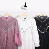 GAMIS OZIAS BROKAT ALYA 10012 LD 105 I Gamis Brokat Premium I Gamis Santai Wanita