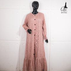 GAMIS OZIAS BROKAT PALMINERVIS 09701 LD 105 I Gamis Pesta Simpel I Gamis Remaja Muslimah Panjang Santai