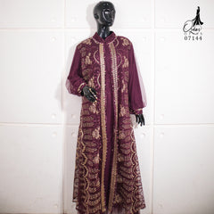 GAMIS OZIAS TILE NAMIRA 07144 LD 105 140 I Gamis Mewah Kondangan 4XL I Gamis Tile Bordir