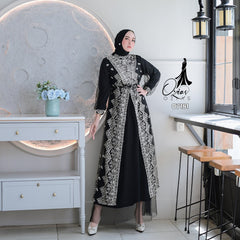 GAMIS OZIAS TILE 07181 LD 105 I Gamis Kondangan Mewah I Gamis Pesta TIle Bordir