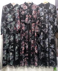 GAMIS OZIAS BROKAT RAYON 01525 LD 105 I Gamis Kondangan Simpel I Gamis Pesta Muslimah Nyaman Santai Mewah