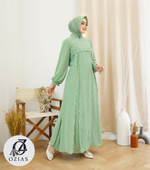 GAMIS OZIAS CERUTY 09666 LD 105 I Gamis Simpel Kondangan I Gamis Wanita Muslimah
