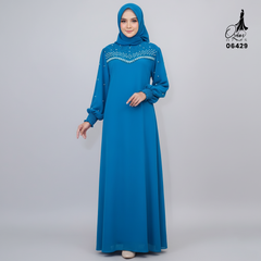 GAMIS OZIKO SIFON CERUTY POLOS 06429 LD 105 I Gamis Super Simpel I Fashion Muslimah Wanita Panjang Nyaman Santaic