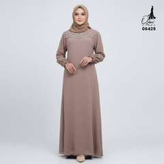 GAMIS OZIKO SIFON CERUTY POLOS 06429 LD 105 I Gamis Super Simpel I Fashion Muslimah Wanita Panjang Nyaman Santaic