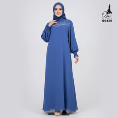GAMIS OZIKO SIFON CERUTY POLOS 06429 LD 105 I Gamis Super Simpel I Fashion Muslimah Wanita Panjang Nyaman Santaic
