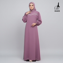 GAMIS OZIKO SIFON CERUTY POLOS 06429 LD 105 I Gamis Super Simpel I Fashion Muslimah Wanita Panjang Nyaman Santaic