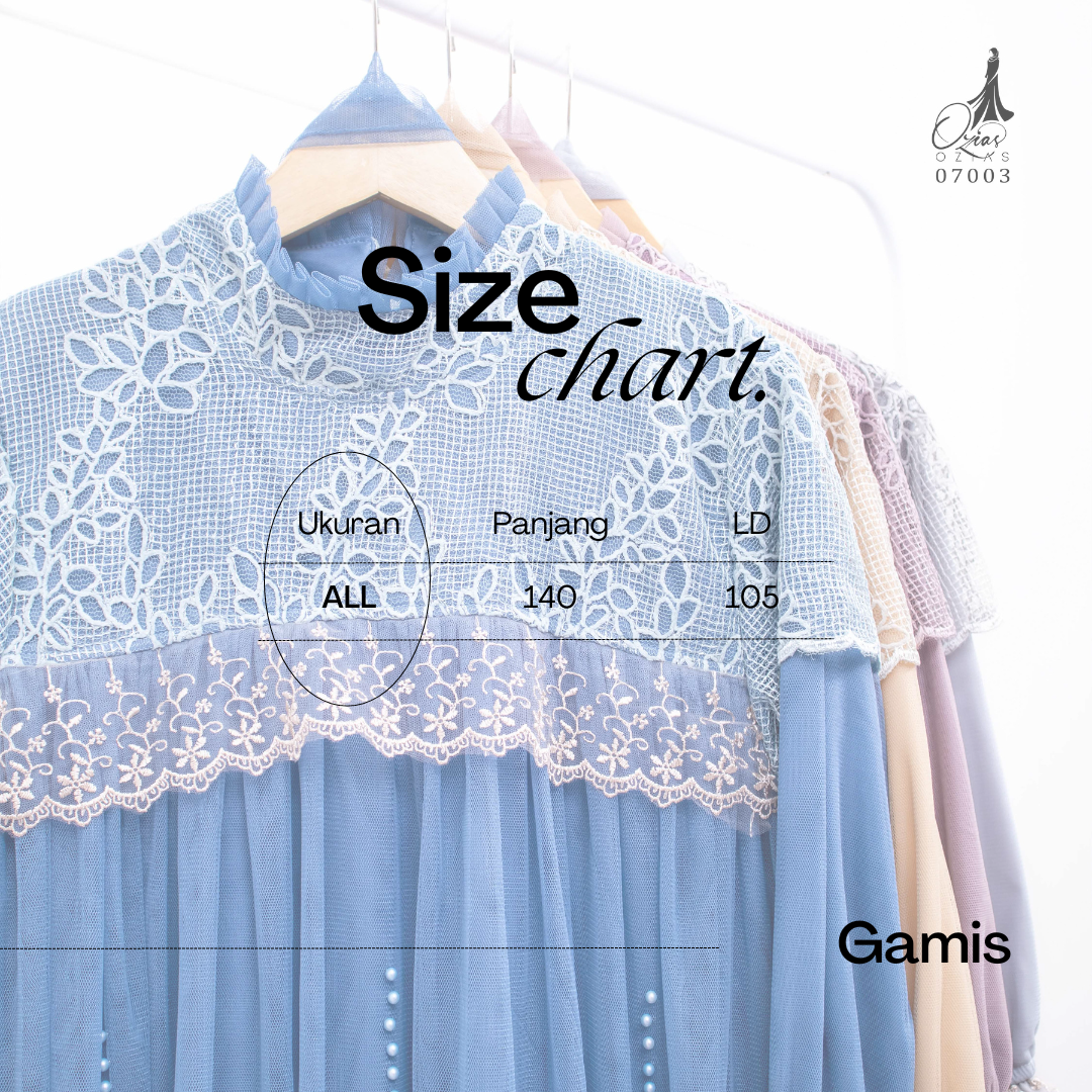 GAMIS OZIAS CHANTILLY 07003 LD 105 I Gamis Kondangan Wanita I Gamis Pesta Cantik