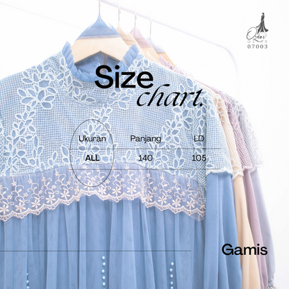 GAMIS OZIAS CHANTILLY 07003 LD 105 I Gamis Kondangan Wanita I Gamis Pesta Cantik