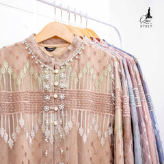 GAMIS OZIAS TILE 07017 LD 105 I Gamis Kondangan Mewah I Gamis Wisuda Muslimah Nyaman Panjang