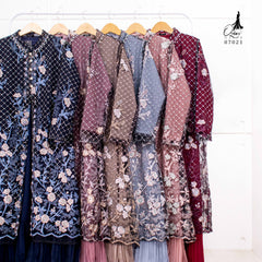 GAMIS OZIAS TILE 07021  LD 105 I Gamis Kondangan Mewah I Gamis Wisuda Muslimah Nyaman Panjang