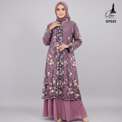 GAMIS OZIAS TILE 07021  LD 105 I Gamis Kondangan Mewah I Gamis Wisuda Muslimah Nyaman Panjang