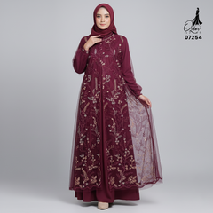 GAMIS OZIAS TILE 07254 LD 105 I Gamis Kondangan Wanita I Gamis Casual Formal