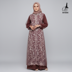 GAMIS OZIAS TILE 07254 LD 105 I Gamis Kondangan Wanita I Gamis Casual Formal