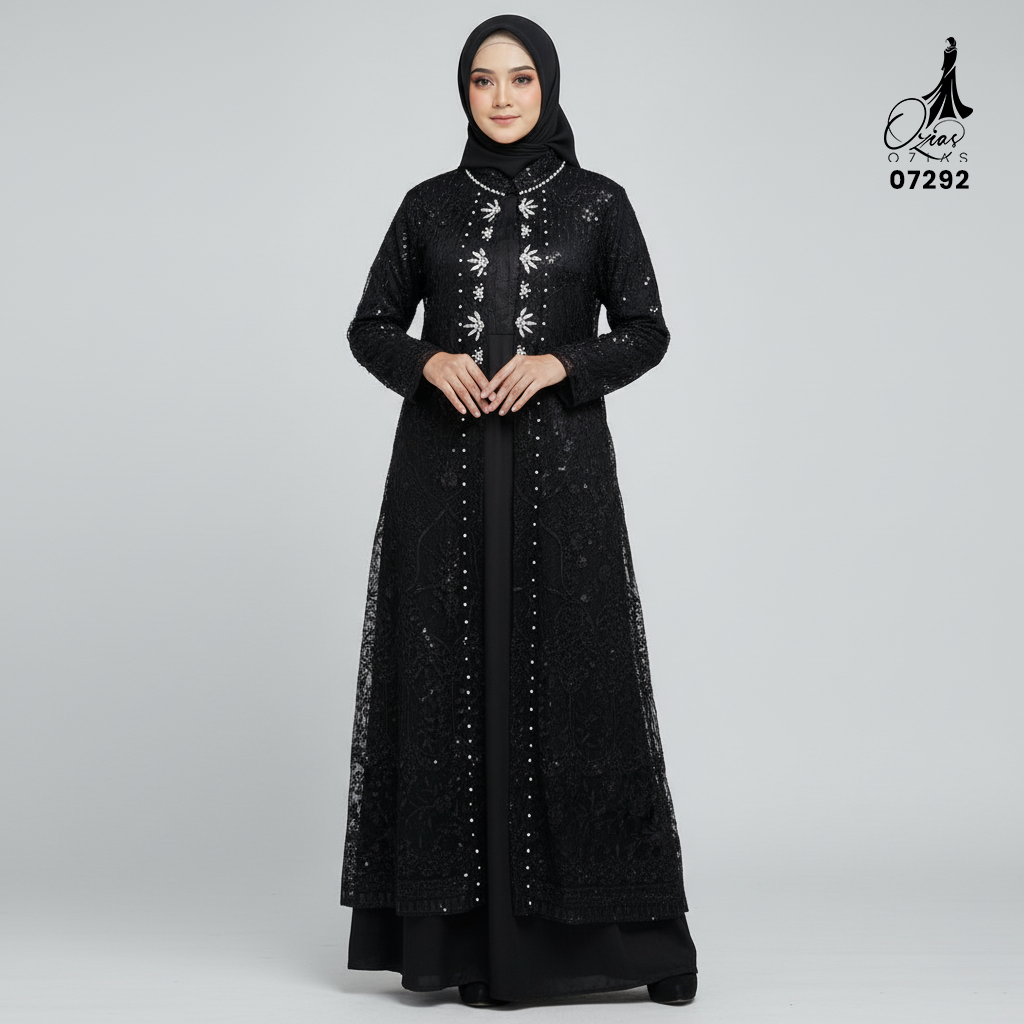GAMIS OZIAS TILE 07292 LD 105 I Gamis Kondangan Wanita I Gamis Fashion Casual