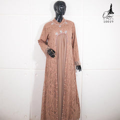 GAMIS BROKAT AZURA OZIAS 10019 LD 105 | Gamis Pesta Wanita | Gamis Cantik Mewah