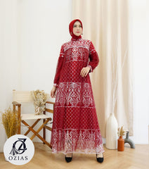 GAMIS OZIAS TILE 09429 I Fashion Remaja kondangan I Gamis Dewasa Panjang