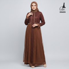 GAMIS OZIAS BROKAT FIMELA 09465 LD 80 95 105 120 I Gamis Fashion Muslimah Anak I Gamis Lebaran Busui Friendly 2XL