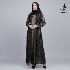 GAMIS OZIAS BROKAT FIMELA 09465 LD 80 95 105 120 I Gamis Fashion Muslimah Anak I Gamis Lebaran Busui Friendly 2XL