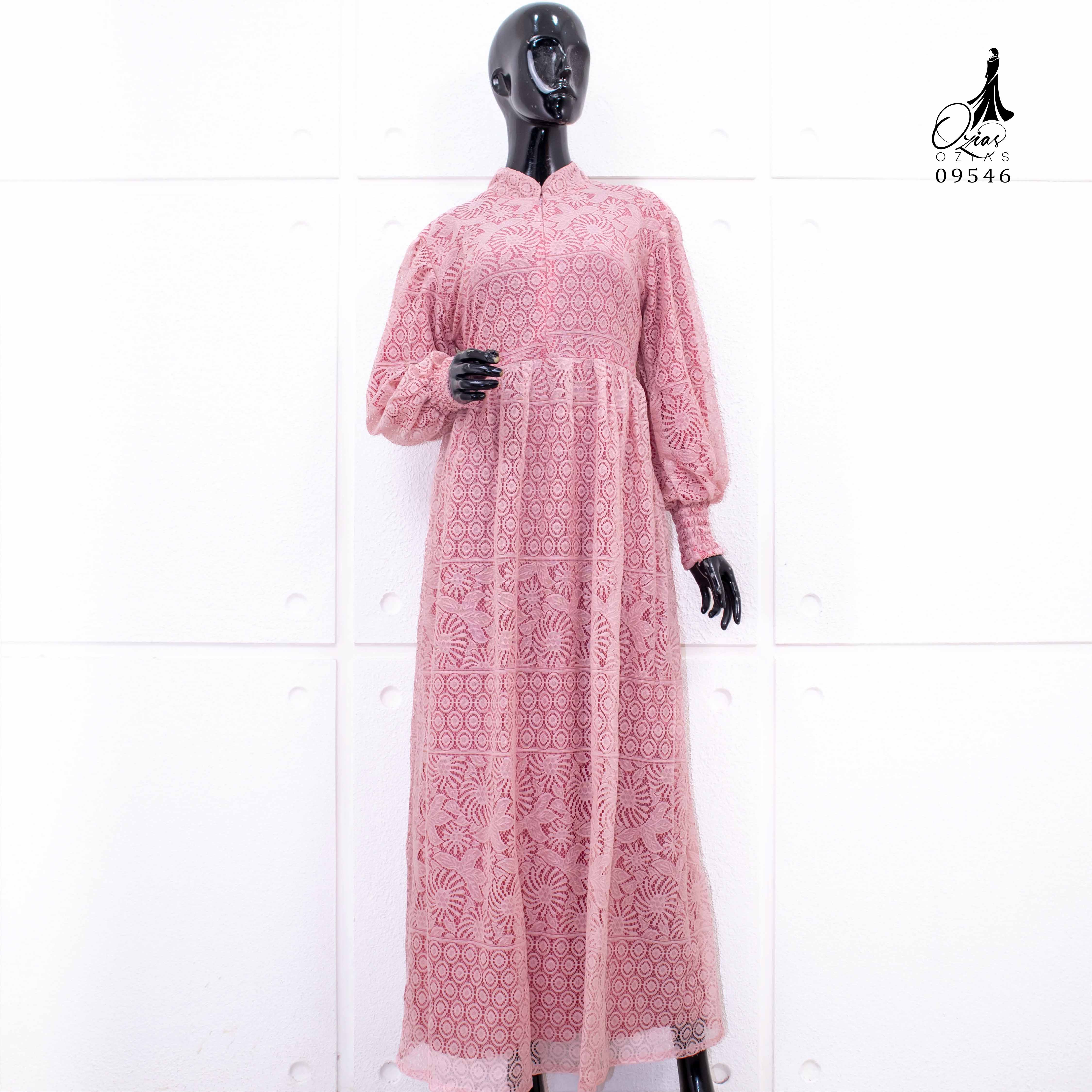 GAMIS BROKAT OZIAS 09546 LD 105 I Gamis Brokat Premium I Gamis Kondangan Mewah