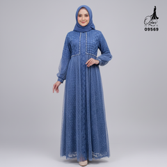 GAMIS OZIAS BROKAT 09569 LD 105 120 140 I Gamis Brokat Premium I Gamis Mewah