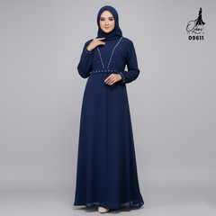GAMIS OZIAS SIFON CERUTY 09611 LD 105 I Gamis Simpel Kondangan I Fashion Muslimah Busui Friendly Wanita Panjang Nyaman