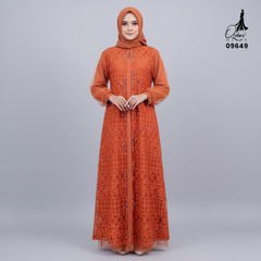 GAMIS OZIAS BROKAT FIMELA 09469 LD 105 120 140 I Fashion Muslimah Hijab I Gamis Kondangan Simpel Nyaman Panjang Santai Dress 2XL 4XL