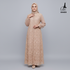 GAMIS OZIAS BROKAT FIMELA 09469 LD 105 120 140 I Fashion Muslimah Hijab I Gamis Kondangan Simpel Nyaman Panjang Santai Dress 2XL 4XL