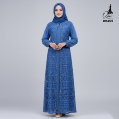 GAMIS OZIAS BROKAT FIMELA 09469 LD 105 120 140 I Fashion Muslimah Hijab I Gamis Kondangan Simpel Nyaman Panjang Santai Dress 2XL 4XL