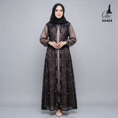 GAMIS OZIAS BROKAT FIMELA 09469 LD 105 120 140 I Fashion Muslimah Hijab I Gamis Kondangan Simpel Nyaman Panjang Santai Dress 2XL 4XL