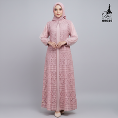 GAMIS OZIAS BROKAT FIMELA 09469 LD 105 120 140 I Fashion Muslimah Hijab I Gamis Kondangan Simpel Nyaman Panjang Santai Dress 2XL 4XL