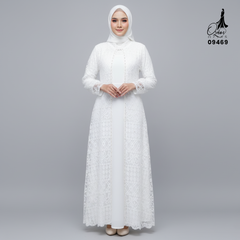GAMIS OZIAS BROKAT FIMELA 09469 LD 105 120 140 I Fashion Muslimah Hijab I Gamis Kondangan Simpel Nyaman Panjang Santai Dress 2XL 4XL