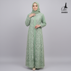 GAMIS OZIAS BROKAT FIMELA 09469 LD 105 120 140 I Fashion Muslimah Hijab I Gamis Kondangan Simpel Nyaman Panjang Santai Dress 2XL 4XL