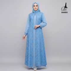GAMIS OZIAS BROKAT FIMELA 09469 LD 105 120 140 I Fashion Muslimah Hijab I Gamis Kondangan Simpel Nyaman Panjang Santai Dress 2XL 4XL