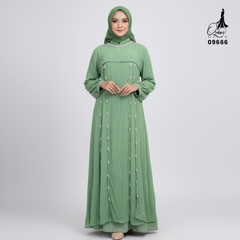 GAMIS OZIAS CERUTY 09666 LD 105 I Gamis Simpel Kondangan I Gamis Wanita Muslimah