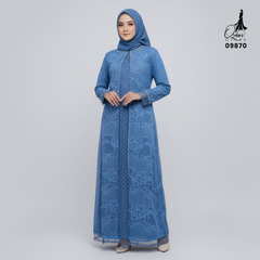 GAMIS OZIAS BROKAT HARUKA 3D 09870 I Gamis Ibu Dan Anak I Gamis Simpel Nyaman Panjang Muslim Dress