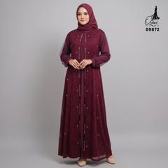 GAMIS OZIAS BROKAT HARUKA 3D 09872 LD 105 & LD 120I Gamis Remaja Muslimah I Fashion Muslimah. Fit Motif Nyaman Panjang Santai Wanita Dress Mewah 2XL