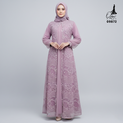 GAMIS OZIAS BROKAT HARUKA 3D 09872 LD 105 & LD 120I Gamis Remaja Muslimah I Fashion Muslimah. Fit Motif Nyaman Panjang Santai Wanita Dress Mewah 2XL
