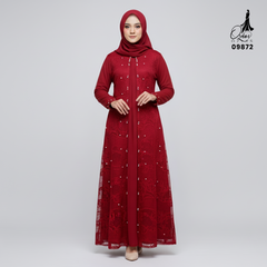 GAMIS OZIAS BROKAT HARUKA 3D 09872 LD 105 & LD 120I Gamis Remaja Muslimah I Fashion Muslimah. Fit Motif Nyaman Panjang Santai Wanita Dress Mewah 2XL