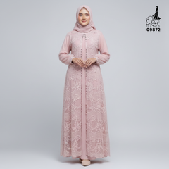 GAMIS OZIAS BROKAT HARUKA 3D 09872 LD 105 & LD 120I Gamis Remaja Muslimah I Fashion Muslimah. Fit Motif Nyaman Panjang Santai Wanita Dress Mewah 2XL