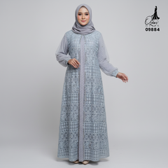 GAMIS OZIAS BROKAT FIMELA JUMBO 09884 LD 105 140 150 I Gamis Jumbo Muslimah I Gamis Formal I Jumbo 4XL 5XL