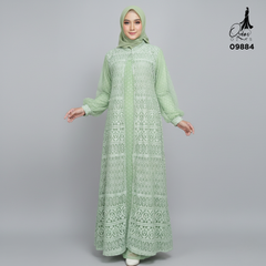 GAMIS OZIAS BROKAT FIMELA JUMBO 09884 LD 105 140 150 I Gamis Jumbo Muslimah I Gamis Formal I Jumbo 4XL 5XL