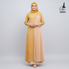 GAMIS INAYA ALICE OZIKO PREMIUM 09909 I Gamis Pesta Remaja I Fashion Muslimah Dress I Jumbo 2XL 4XL Nyaman Panjang Santai Dewasa