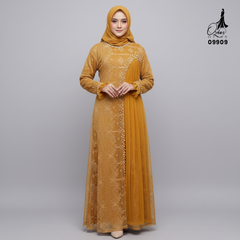 GAMIS INAYA ALICE OZIKO PREMIUM 09909 I Gamis Pesta Remaja I Fashion Muslimah Dress I Jumbo 2XL 4XL Nyaman Panjang Santai Dewasa
