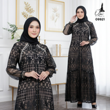 GAMIS OZIAS BROKAT FIMELA 09921 LD 105 & LD 120 I Gamis Mewah Pesta I Fashion Muslim Busui Friendly Fit Motif Nyaman Wanita Dress Panjang Santai Garis