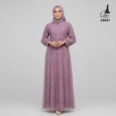 GAMIS OZIAS BROKAT BALIYA 09927 LD 105CM I Gamis Busui Friendly l Fashion Muslimah Panjang Santai