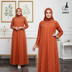 GAMIS OZIAS BROKAT FIMELA 09933 LD 105 120 140 I Gamis Kondangan Jumbo I Fashion Muslimah I Jumbo 2XL 4XL