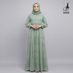Ozias - Gamis Brokat Florance 09939 Ld 105 I Gamis Kondangan Mewah I Gamis Formal Pesta