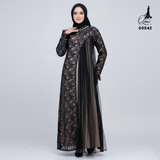 GAMIS OZIAS BROKAT INAYA FIORA 09942 Ld 80 95 105 120 140 I Gamis Dewasa Ibu Dan Anak I Gamis Wisuda Wanita I Gamis Kondangan Pesta I Gamis Bridesmaid I Pakaian Muslimah Jumbo 2XL 4XL