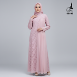 GAMIS OZIAS BROKAT INAYA FIORA 09942 Ld 80 95 105 120 140 I Gamis Dewasa Ibu Dan Anak I Gamis Wisuda Wanita I Gamis Kondangan Pesta I Gamis Bridesmaid I Pakaian Muslimah Jumbo 2XL 4XL